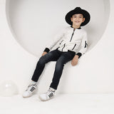 Cookies & Cream Knitted Zip-Up Hoodie