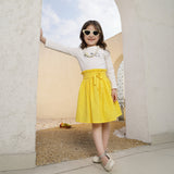 Golden Glow Flare Skirt