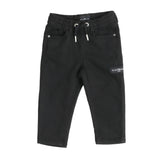 Black straight pants with logo patch (Boy)