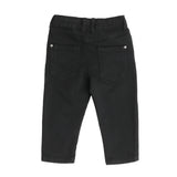 Black straight pants with logo patch (Boy)