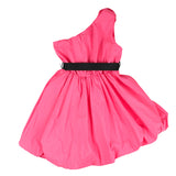 Pink off shoulder dress with logo belt (Girl)