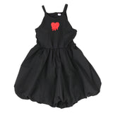 Black puffed dress with heart emblem (Girl)