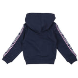 Navy blue zipper Hoodie with logo tape (Boy)