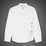 White Shirt with Vertical Embroidered logo (Boy)