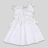 White gathered dress with ruffled details (Girl)