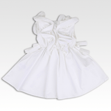 White gathered dress with ruffled details (Girl)