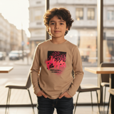 Beige full sleeve t-shirt with Pinko Up logo (Boy)