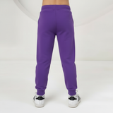 Purple track pants with embroidered logo (Girl)