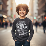 Grey full sleeve graphic logo t-shirt (Boy)