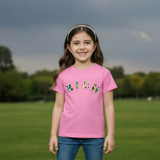 Pink RICH printed logo T-shirt (Girl)