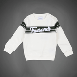 White Sweatshirt with Brushed Logo (Boy)