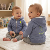 Blue zip up logo Hoodie (Boy)