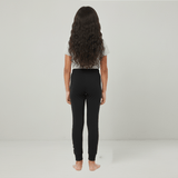 ⁠Black leggings with printed logo (Girl)