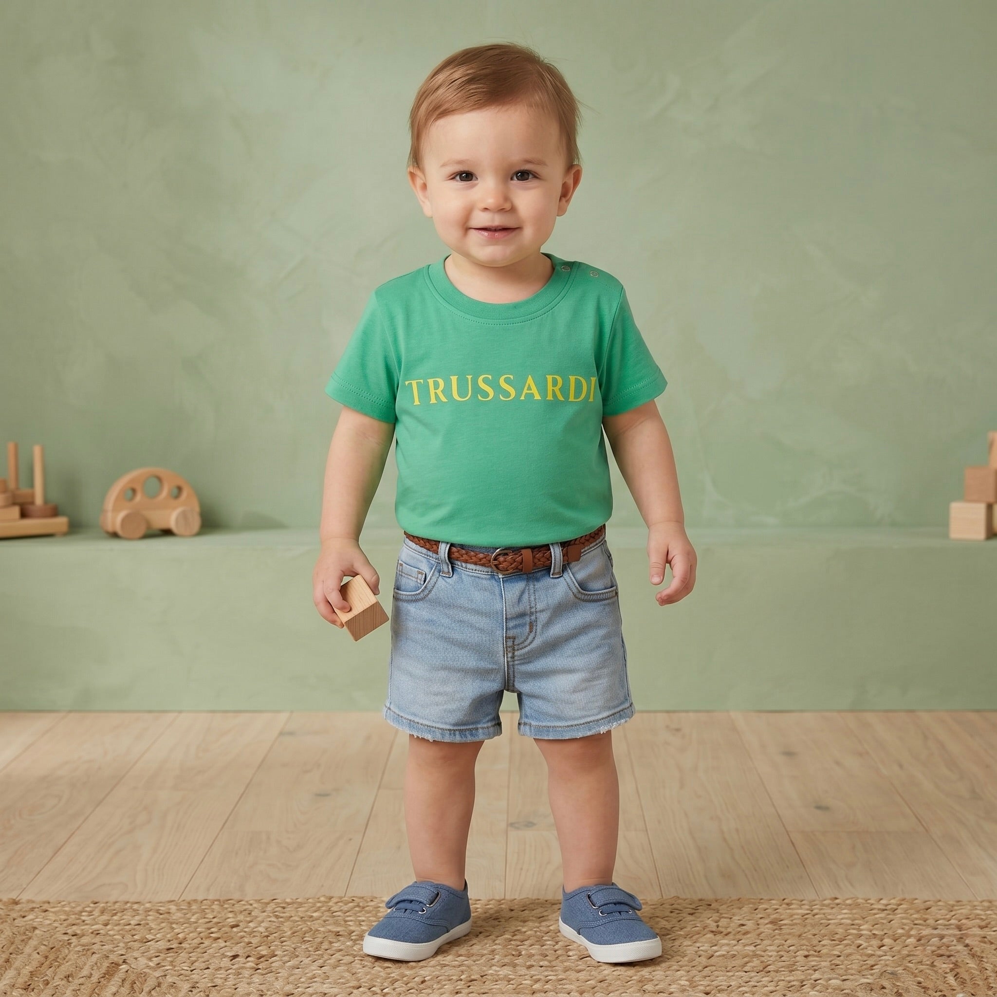 Green classic logo T-shirt (Boy)1
