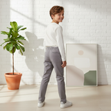 Grey tapered pants with logo (Boy)