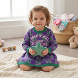 Jacquard Knit dress with Rock n Roll logo (Girl)
