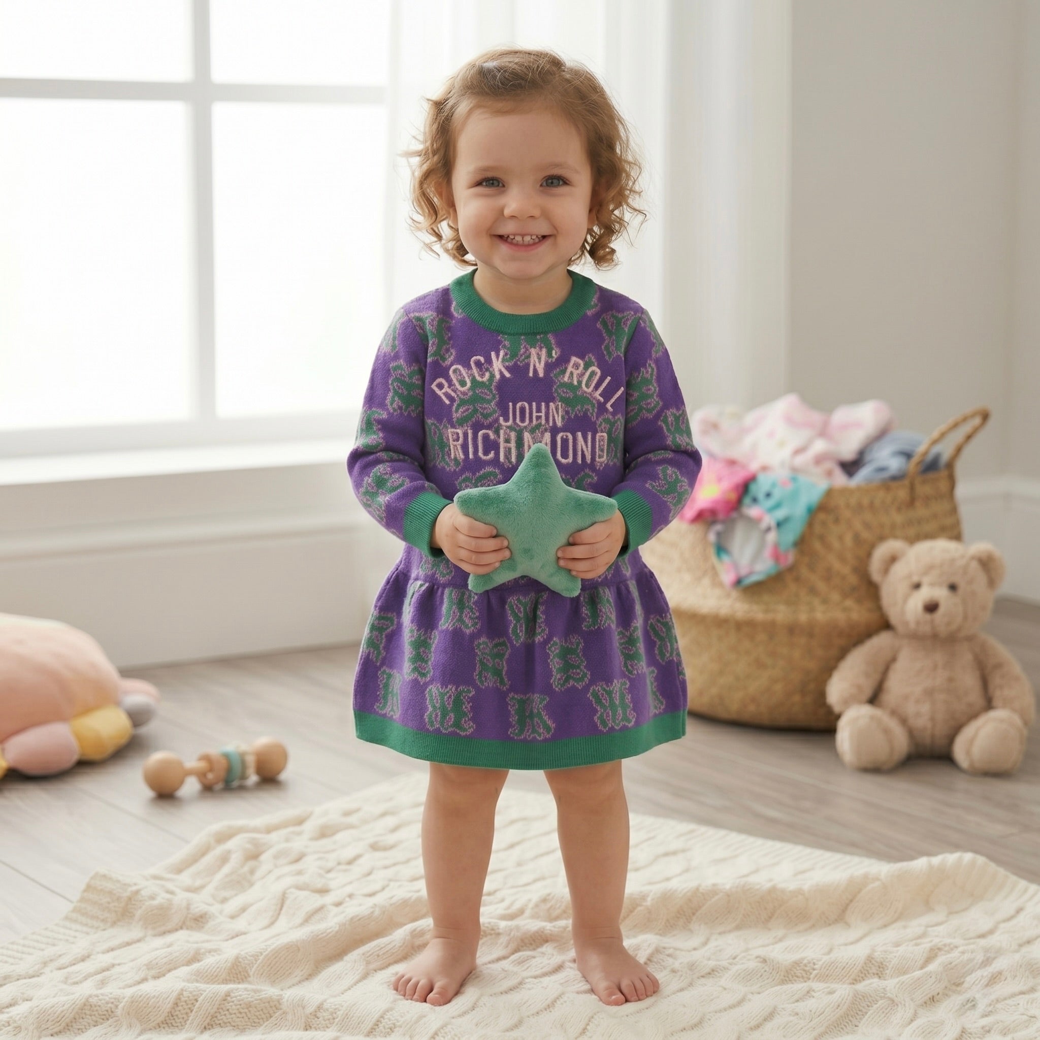 Jacquard Knit dress with Rock n Roll logo (Girl)