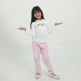 Pink technical logo design pants (Girl)