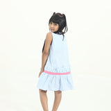 ⁠A-line striped dress with tiered hem (Girl)