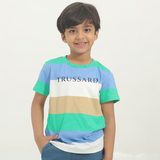 Muticoloured striped logo t-shirt (Boy)