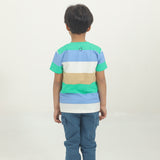 Muticoloured striped logo t-shirt (Boy)