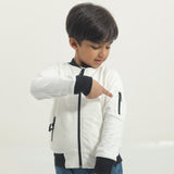 Cookies & Cream Knitted Zip-Up Hoodie