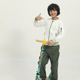 Zippy Sage Knitted Jacket