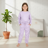 Purple technical logo design pants (Girl)