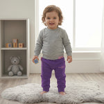 Purple track pants with embroidered logo (Girl)