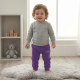 Purple track pants with embroidered logo (Girl)