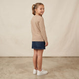 Beige full sleeve t-shirt with Pinko Up logo (Girl)